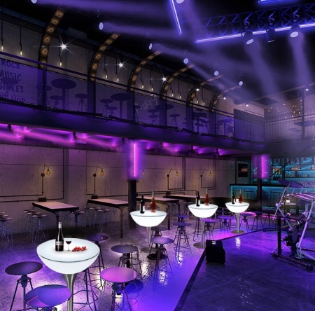 Комплект светящейся мебели Стол+2 стула V10